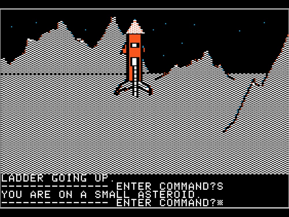 Gameplay of Mission Asteroid for Apple II